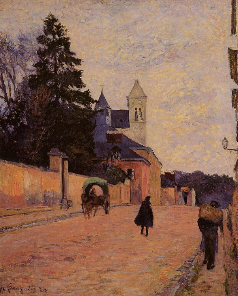 Street in Rouen - Paul Gauguin Painting